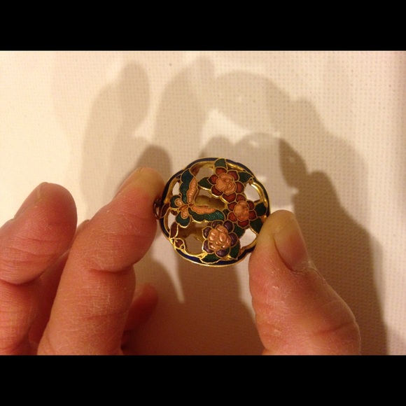 Vintage flower butterfly charm - Picture 2 of 4